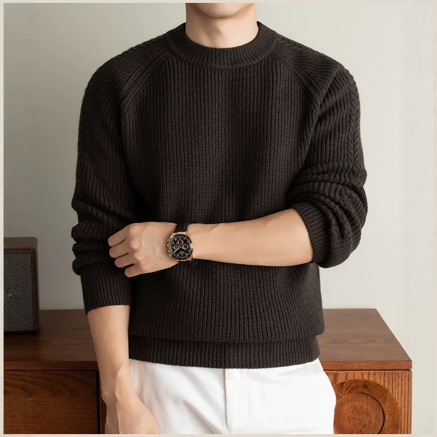 Round Neck Solid Color Trendy Comfortable And Soft