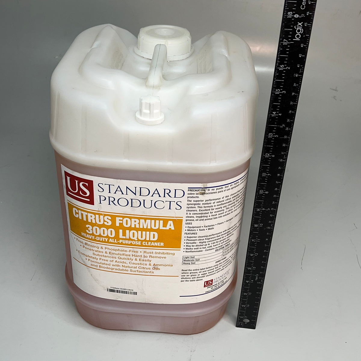 US Heavy-Duty All-Purpose Cleaner Citrus Formula 3000 Liquid 5 Gal Orange 4553