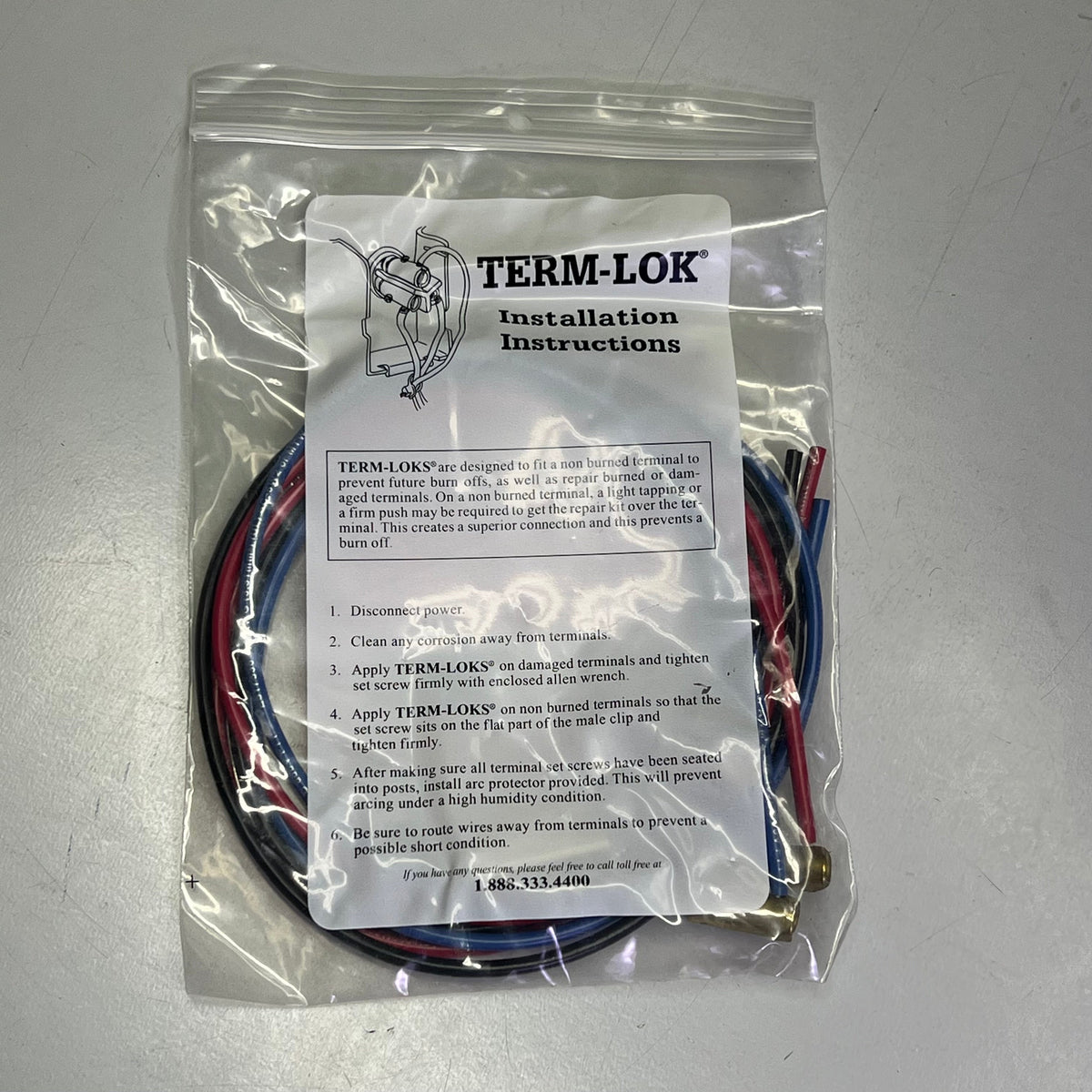 MARS Compressor Stake On Repair Kit 600 V 3 Wire 10 Gauge Red/Blue/Black 86388