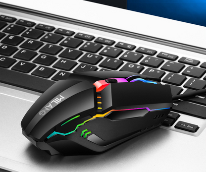 Wired mouse USB illuminated desktop computer laptop computer gaming and competitive mouse