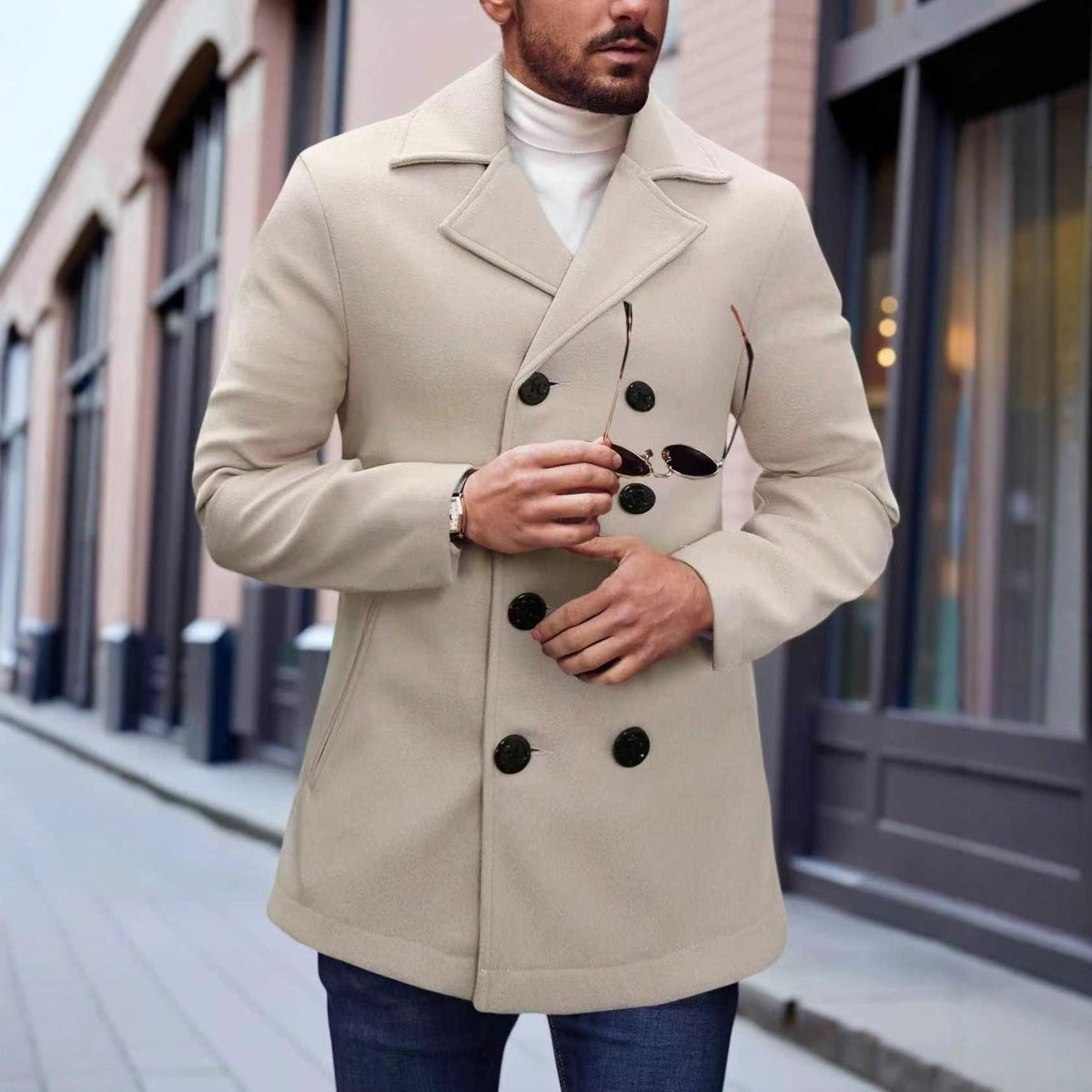 Casual Business Men's Wool Coatovercoat