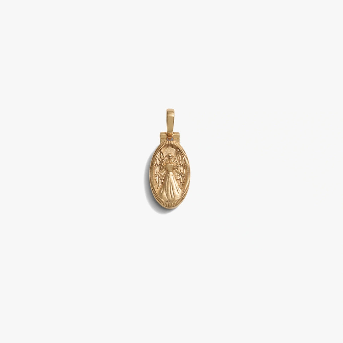 Golden Heart Angel Key Octagram Pendant