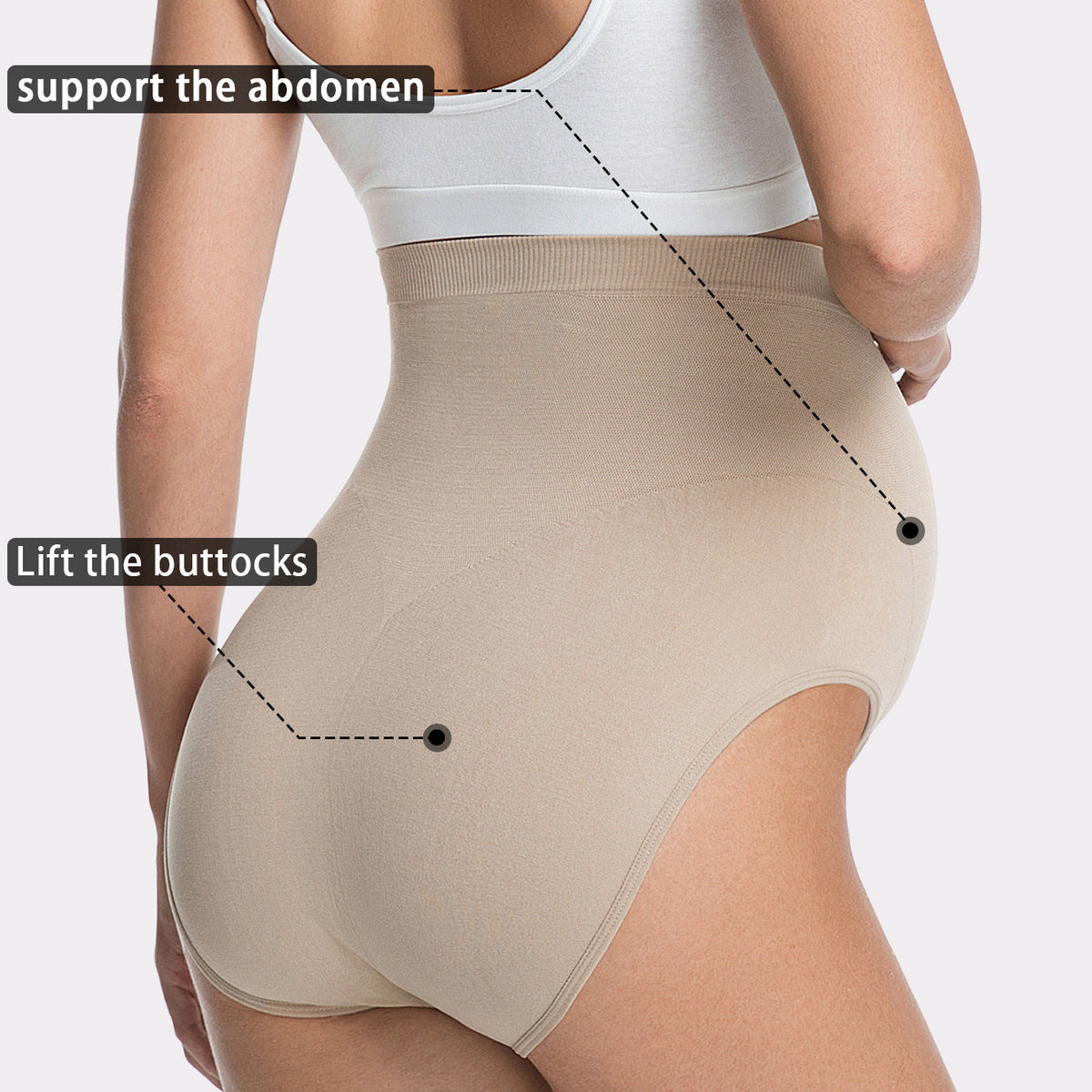 High-waisted Seamless Maternity Underwear For Pregnancy