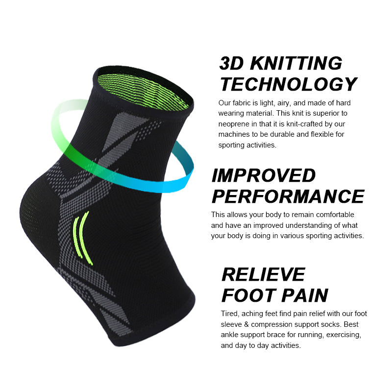 Knitted stretch ankle support