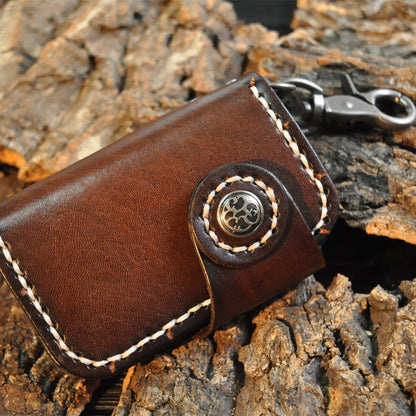 Cowhide handmade car key case
