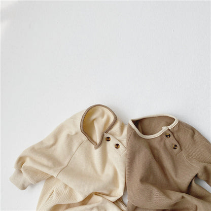 Comfortable And Simple Baby Long-sleeved One-piece