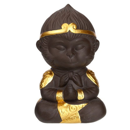 Chinese Purple Clay Tea Set, Monkey King Decor