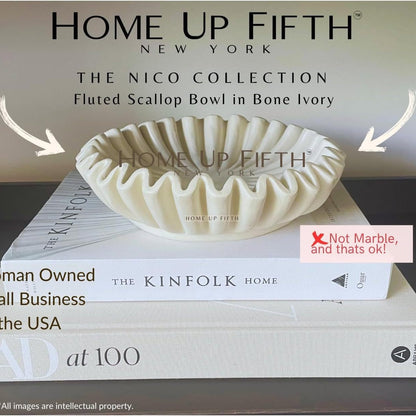 Groove lotus leaf edge decorative bowl - living room style coffee table bookshelf desktop style home retro decoration