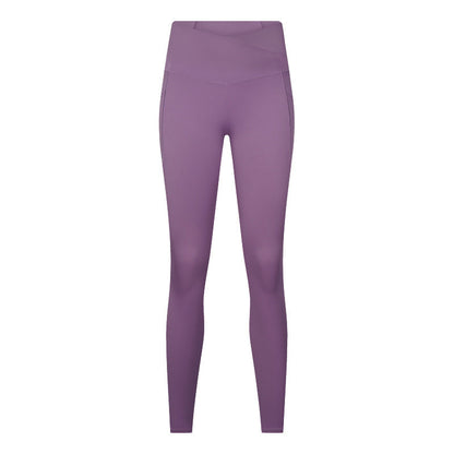 Cross-waistband Athletic Leggings For Women