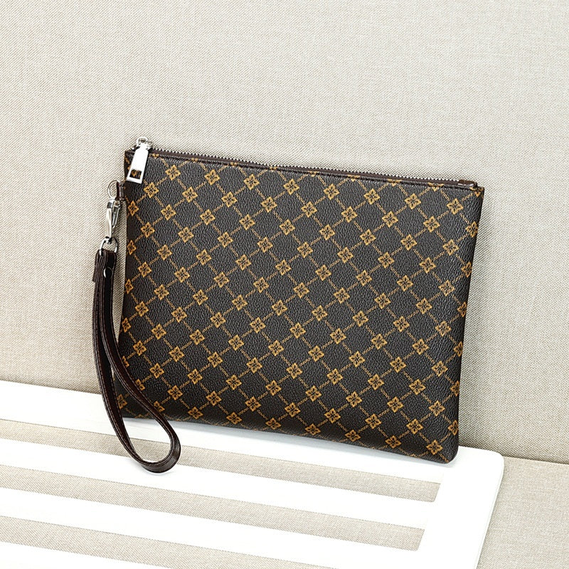 Men's Clutch Clutch Envelope Package Casual Gingham Check