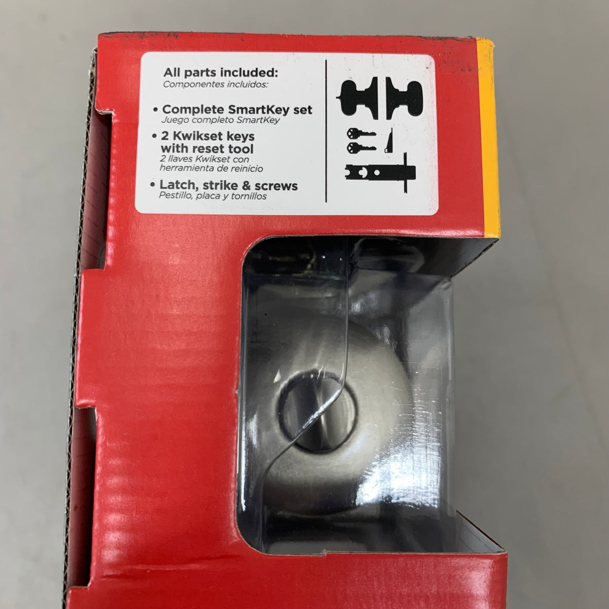 KWIKSET Smartkey Juno Entry Knob ‎12"L x 4.6"W Satin Nickel 97402-736