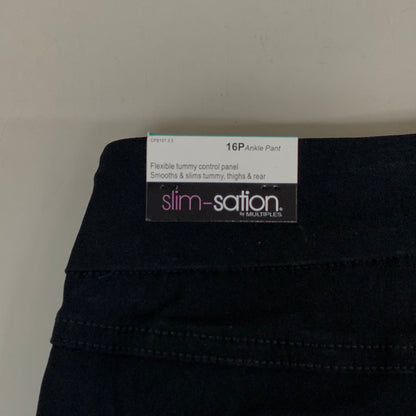 MULTIPLES Ankle Pant Petite Women's Sz 16P Black