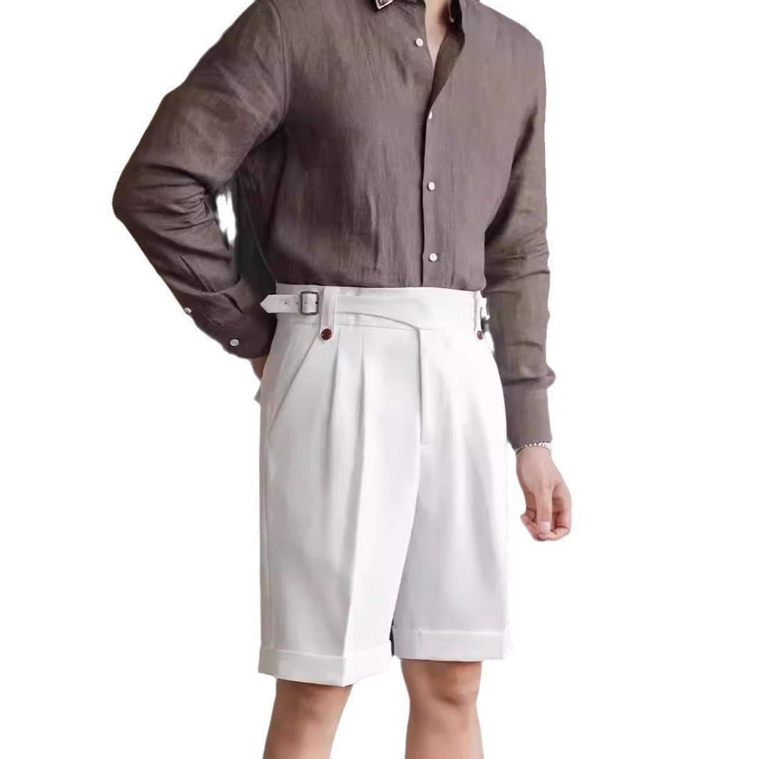 Italian Retro Suit Shorts Men