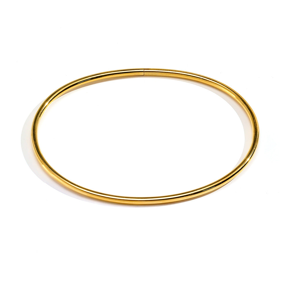 Titanium Steel Hollow Tube Plain Hoop Anklet And Bracelet