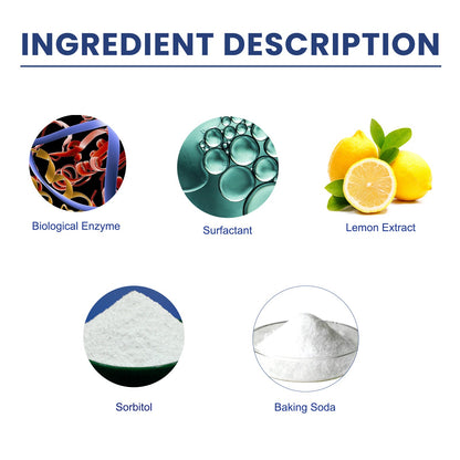 Multi-Functional Bio-Enzyme Cleaning Tablets, Bathroom Kitchen Multi-Functional Stain Cleaning Stainless Steel Rust Remover
