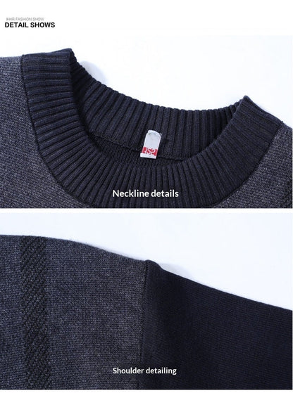 Men's Knitted Sweater For Mid-Age AutumnWinter