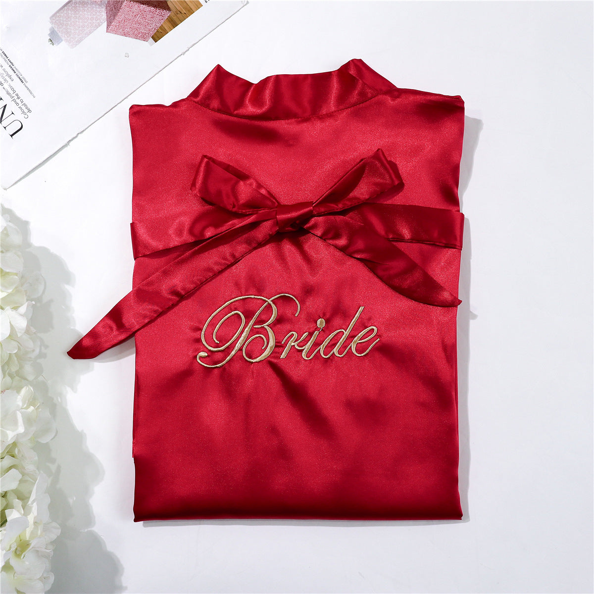 Bridal Pajamas Simulation Silk Nightgown