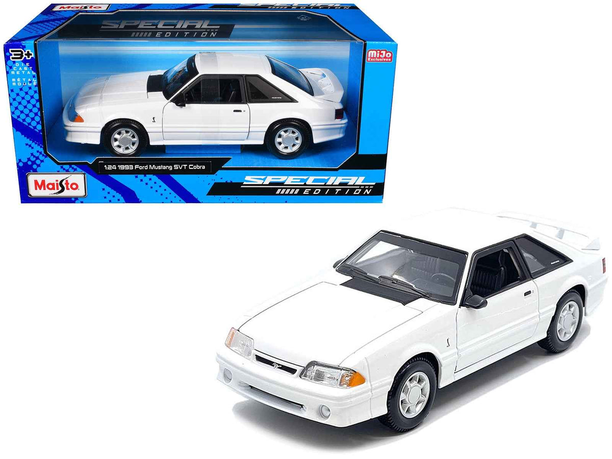 1993 Ford Mustang SVT Cobra White "Special Edition" Series 1/24 Diecast Model Car by Maisto
