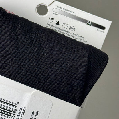 HANES (3 PACK) Style Silky Opaque Tights Non-Control Top Women's S/M Black 638850