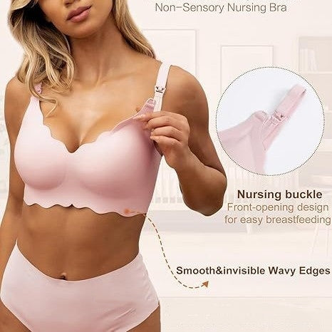 Nursing Bras For Breastfeeding, Wavy, Seamless, Comfortable, Maternity