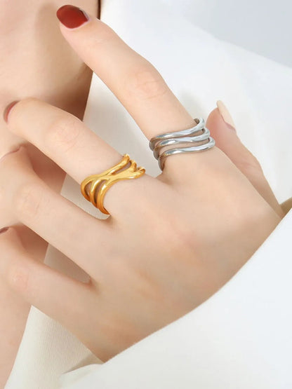 Non fading personalized fashionable light luxury versatile ring accessories for women