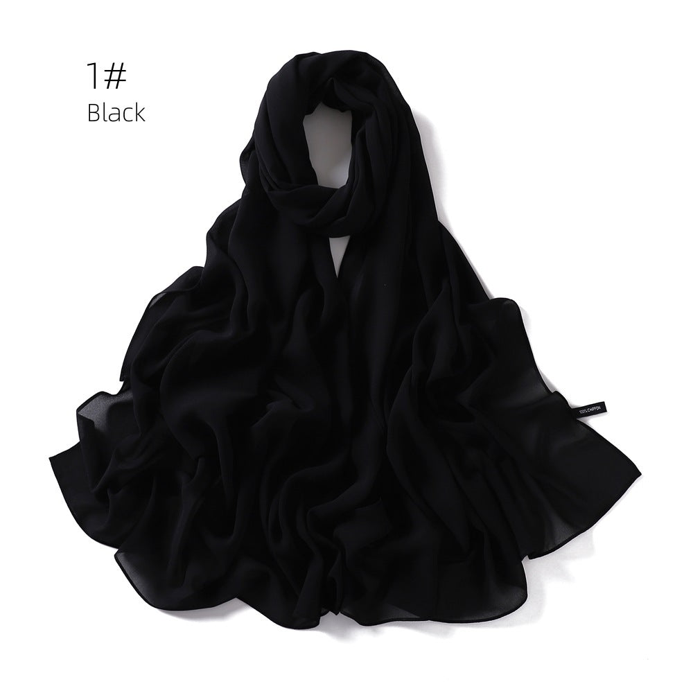 Soft Draping Solid-color Scarf For Women