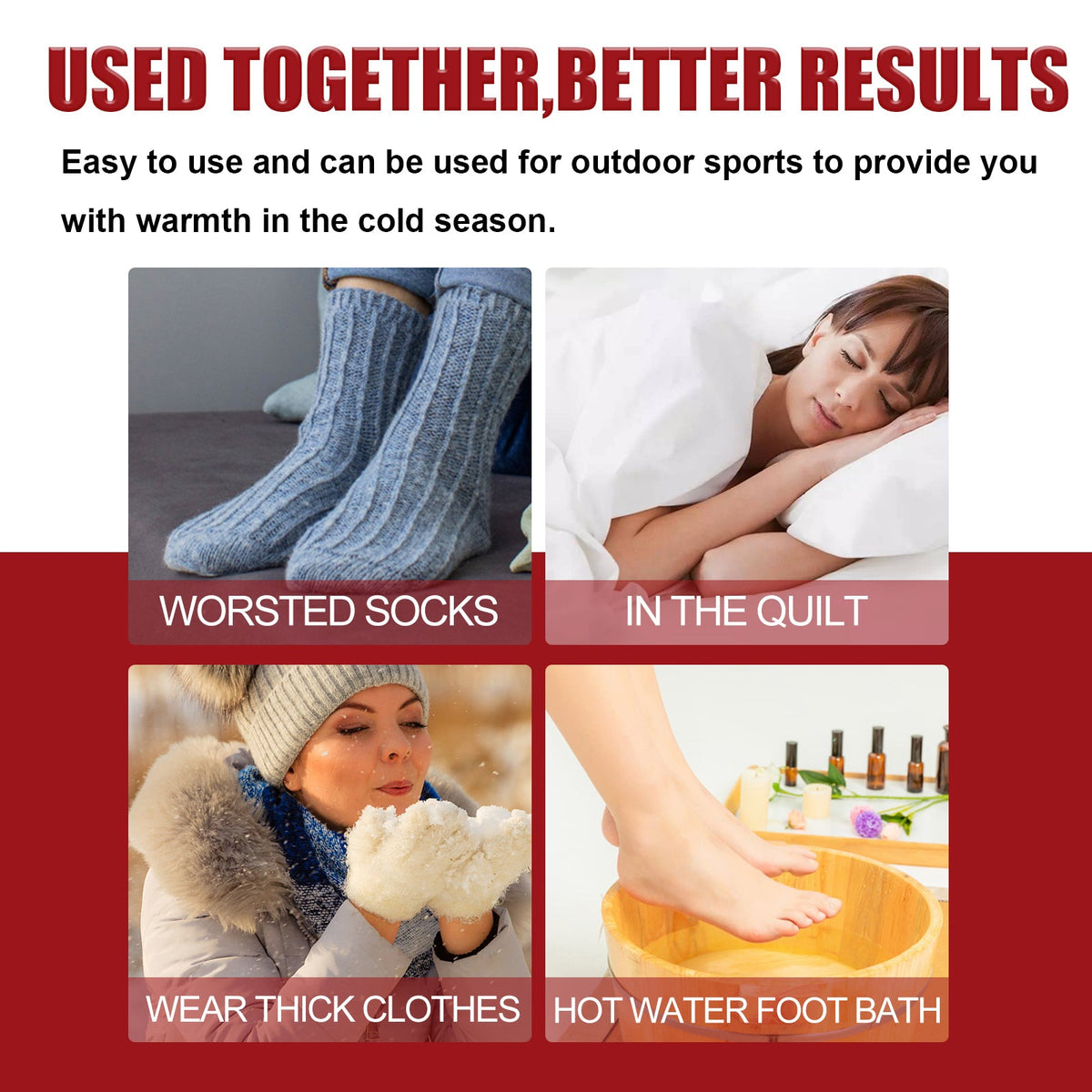 Foot Warmer, Self-Heating Compact Portable Foot Warm Pad For Quick Heating And Heating Feet