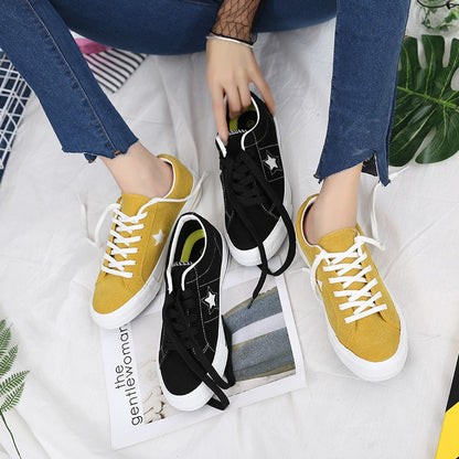 Women's wild suede canvas shoes