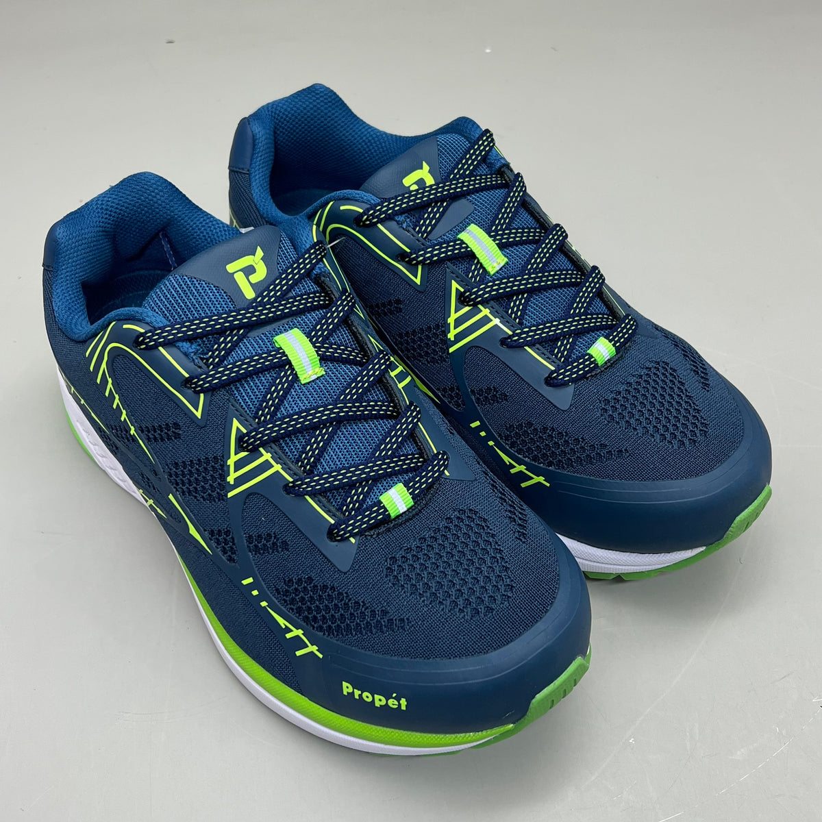 PROPET One LT Sneaker Ortholite Double Insole Mens Sz 8 XX(5E) Navy/Lime MAA022M