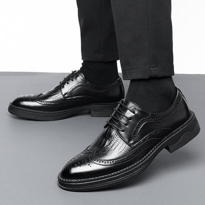 Hollow Leather Shoes Men's Business Formal Wear Casual