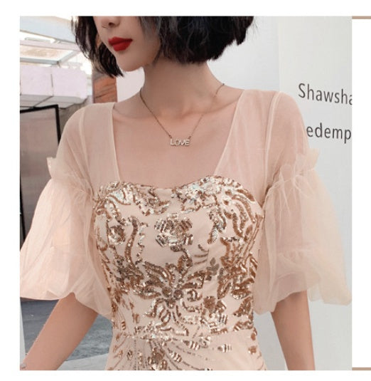 Temperament Long Celebrity Mermaid Evening Dress