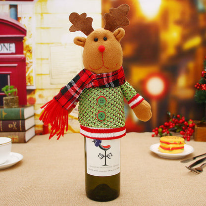 Christmas Wine Bottle Socks Decor