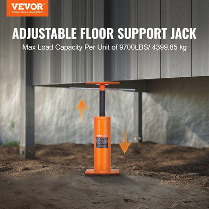 House Floor Jack, 12"-16" Height Range, 9700 lbs Max Load Capacity, Adjustable Support Beam Basement Jack Post Pole for Leveling, Lift Support Steel Telescoping Jack Post for Temporary Support