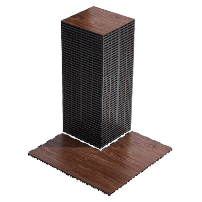 Dance Floor Tiles, 12.4 x 12.4 in 52 Piece Interlocking Dance Flooring, Portable Dance Practice Floor with Cushioned Base  (Oak Wood Grain, 52 sq. ft/Box )