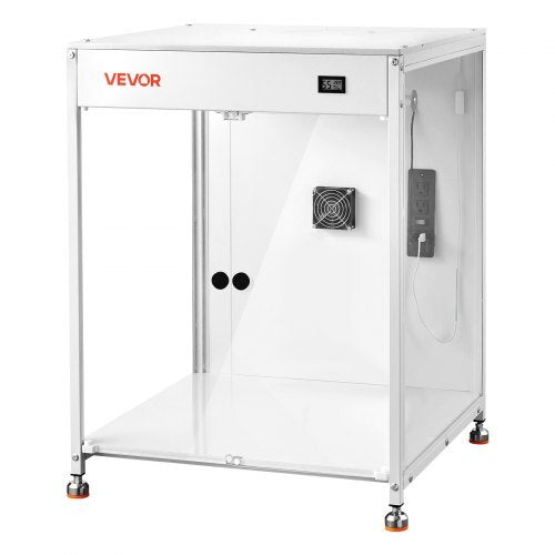3D Printer Enclosure with Ventilation, Dustproof Waterproof Transparent Acrylic 3D Printer Tent, Constant Temperature Protective Case with LED, Compatible with Bambu Lab, Ender, Neptune, Kobra