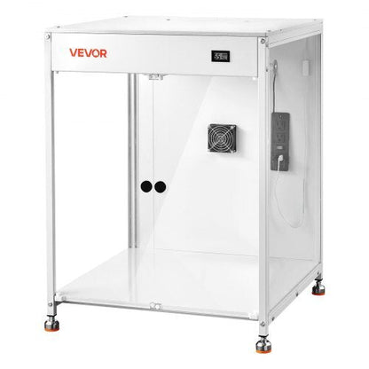 3D Printer Enclosure with Ventilation, Dustproof Waterproof Transparent Acrylic 3D Printer Tent, Constant Temperature Protective Case with LED, Compatible with Bambu Lab, Ender, Neptune, Kobra