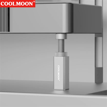 GPU Vertical Mount Aluminum Alloy GPU Stand Telescopic Screw Design Bracket Accessories Adjustable Height Graphics Card Brackets Holder Vertical Graphics Video Card Bracket GH-120 silver