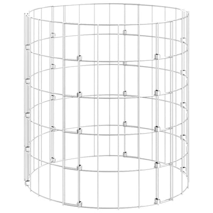 Circular Gabion Pole Galvanized Steel 19.7"x19.7