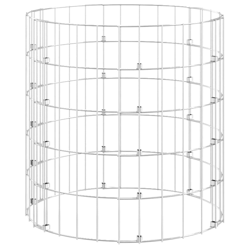 Circular Gabion Pole Galvanized Steel 19.7"x19.7