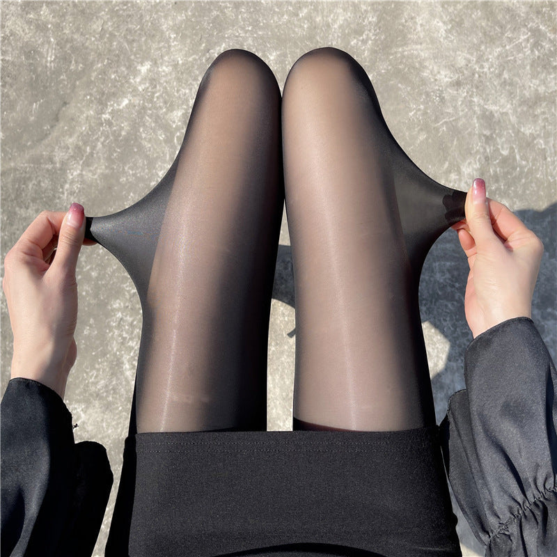 High Elastic Water Light Horse Oil Socks Reflective Women