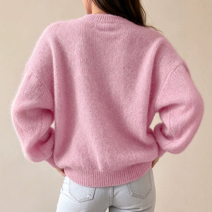 Women's Round-neck Loose-fit Knitted Sweater