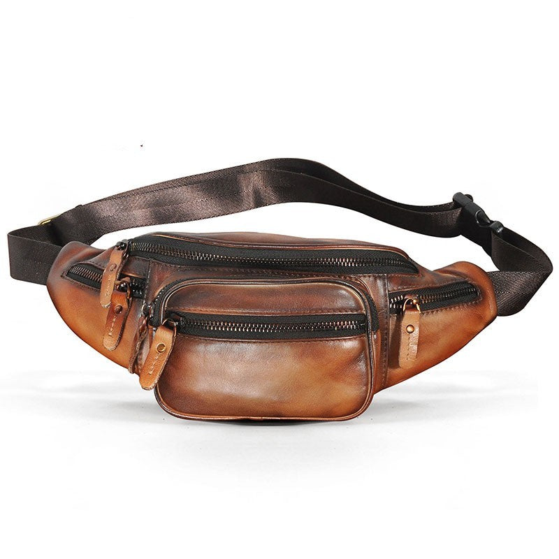 Large Capacity Retro Leather Messenger Bag
