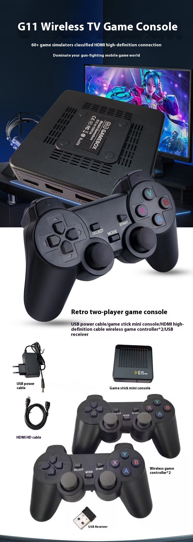 G11 Pro Dual System TV Box Game Console