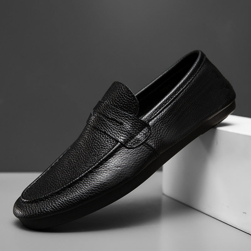 Mens Loafers, Soft Leather Slip-on Casual Shoes