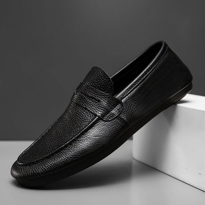 Mens Loafers, Soft Leather Slip-on Casual Shoes