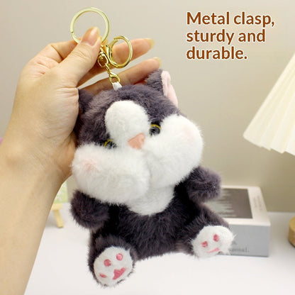 Cute Cartoon Plush Toy Keychain - Small Pendant Charm for Girls Backpacks and Bags