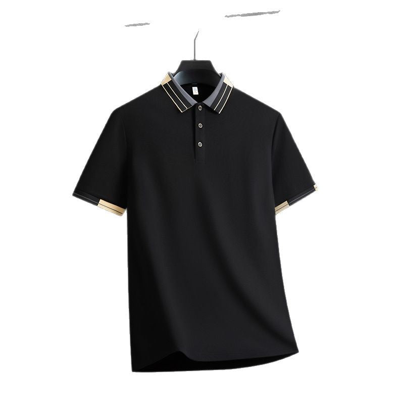 Men's Casual All-matching Summer Lapels Short Sleeve