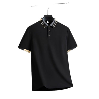 Men's Casual All-matching Summer Lapels Short Sleeve