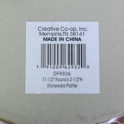 CREATIVE CO-OP Stoneware Bowl Reactive Crackle Glaze 11.5x2.5 DF8836