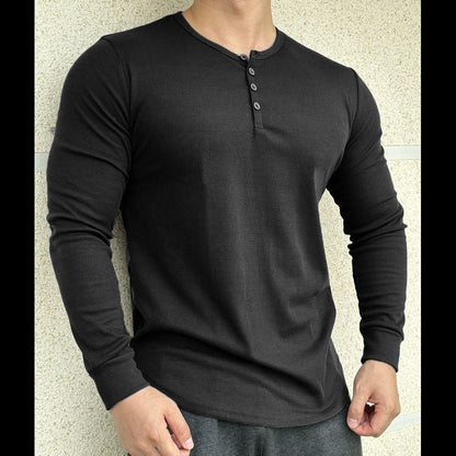 Rugged-thread Athletic Wear Masculine Autumn Style Stretchy Long Sleeves